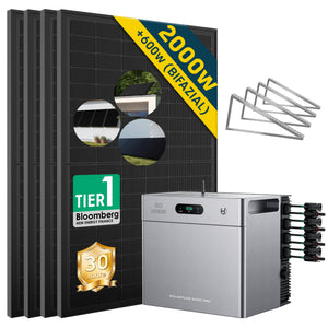 Balkonkraftwerk 2000W mit Speicher Zendure SolarFlow 2400 Pro 2.4Kwh, Komplettes Photovoltaiksystem