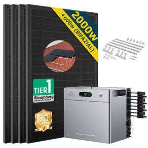 Balkonkraftwerk 2000W mit Speicher Zendure SolarFlow 2400 Pro 2.4Kwh, Komplettes Photovoltaiksystem