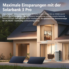 Anker SOLIX Solarbank 3 E2700 PRO Solarspeicher Balkonkraftwerk Stromspeicher mit Solarenergie und effizientem Design.