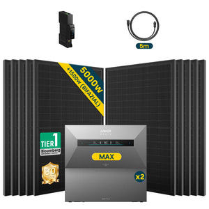 Anker SOLIX Solarbank MAX mit 500W Solarmodule Set für leistungsstarke Energielösungen.