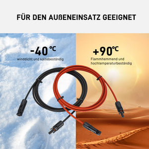 ALLDREI Solarkabel Verlängerung mit MC4 Stecker für den Außeneinsatz bei extremen Temperaturen