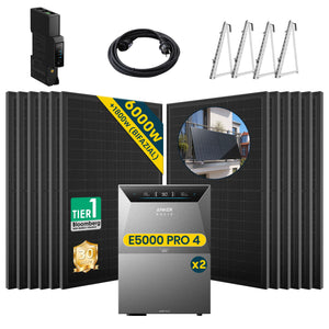 Anker SOLIX Solarbank 4 E5000 Pro mit 500Wp Bifaziales Solarmodul Basic Set (ohne DC Kabel)