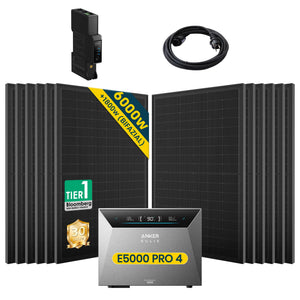 Anker SOLIX Solarbank 4 E5000 Pro mit 500Wp Bifaziales Solarmodul Basic Set (ohne DC Kabel)