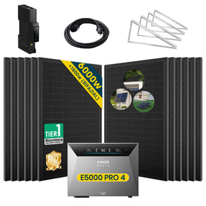 Anker SOLIX Solarbank 4 E5000 Pro mit 500Wp Bifaziales Solarmodul Basic Set (ohne DC Kabel)