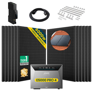 Anker SOLIX Solarbank 4 E5000 Pro mit 500Wp Bifaziales Solarmodul Basic Set (ohne DC Kabel)