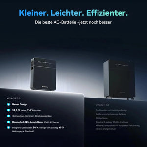 Marstek Venus E 3.0 und E 2.0 Vergleich, AC-Batterien mit neuem Design und verbesserten Eigenschaften.