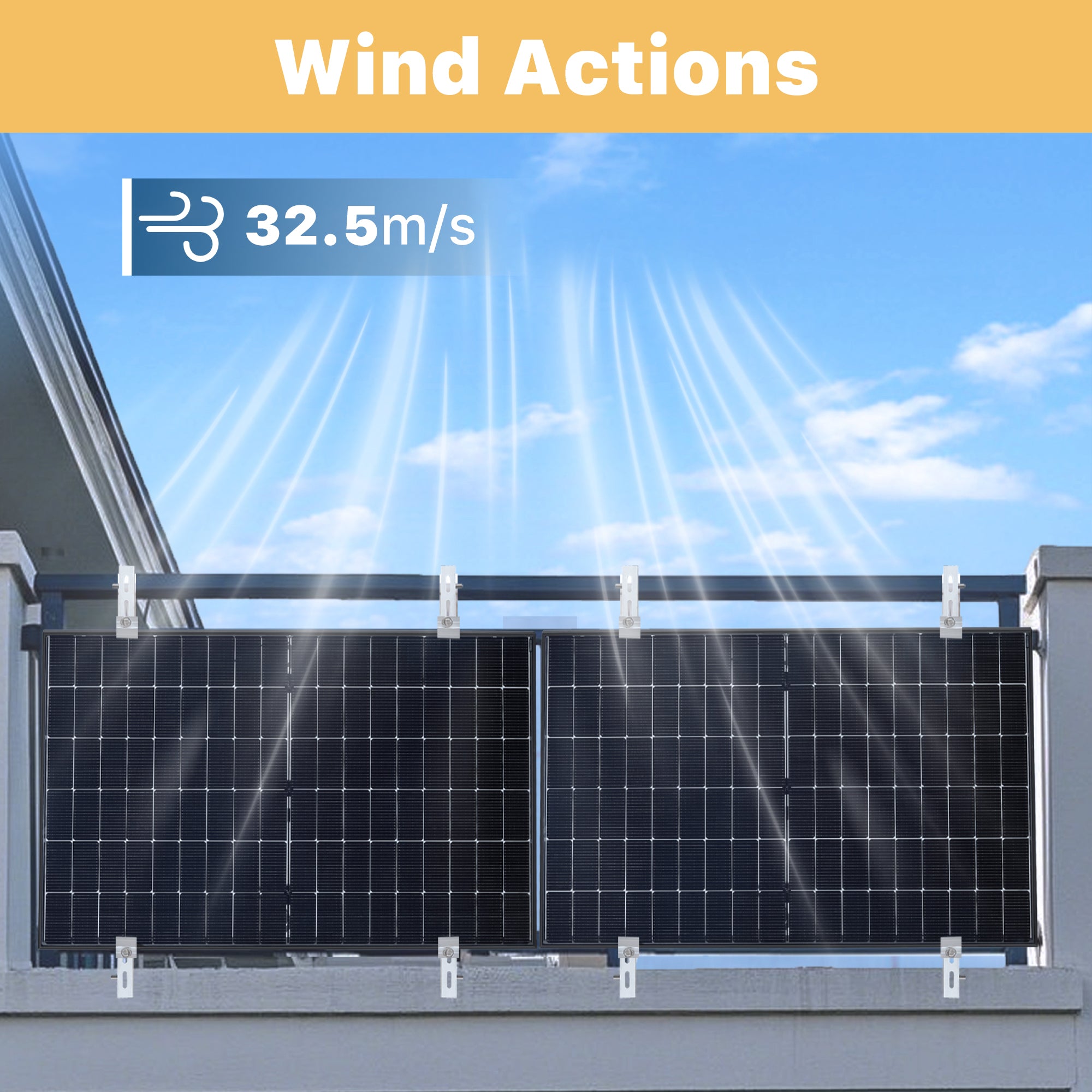 ALLDREI Balkonkraftwerk Halterung Balkon - Solarmodule Halterung verstellbar Winkel 0-40°