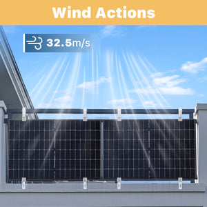 ALLDREI Balkonkraftwerk Halterung Balkon - Solarmodule Halterung verstellbar Winkel 0-40°