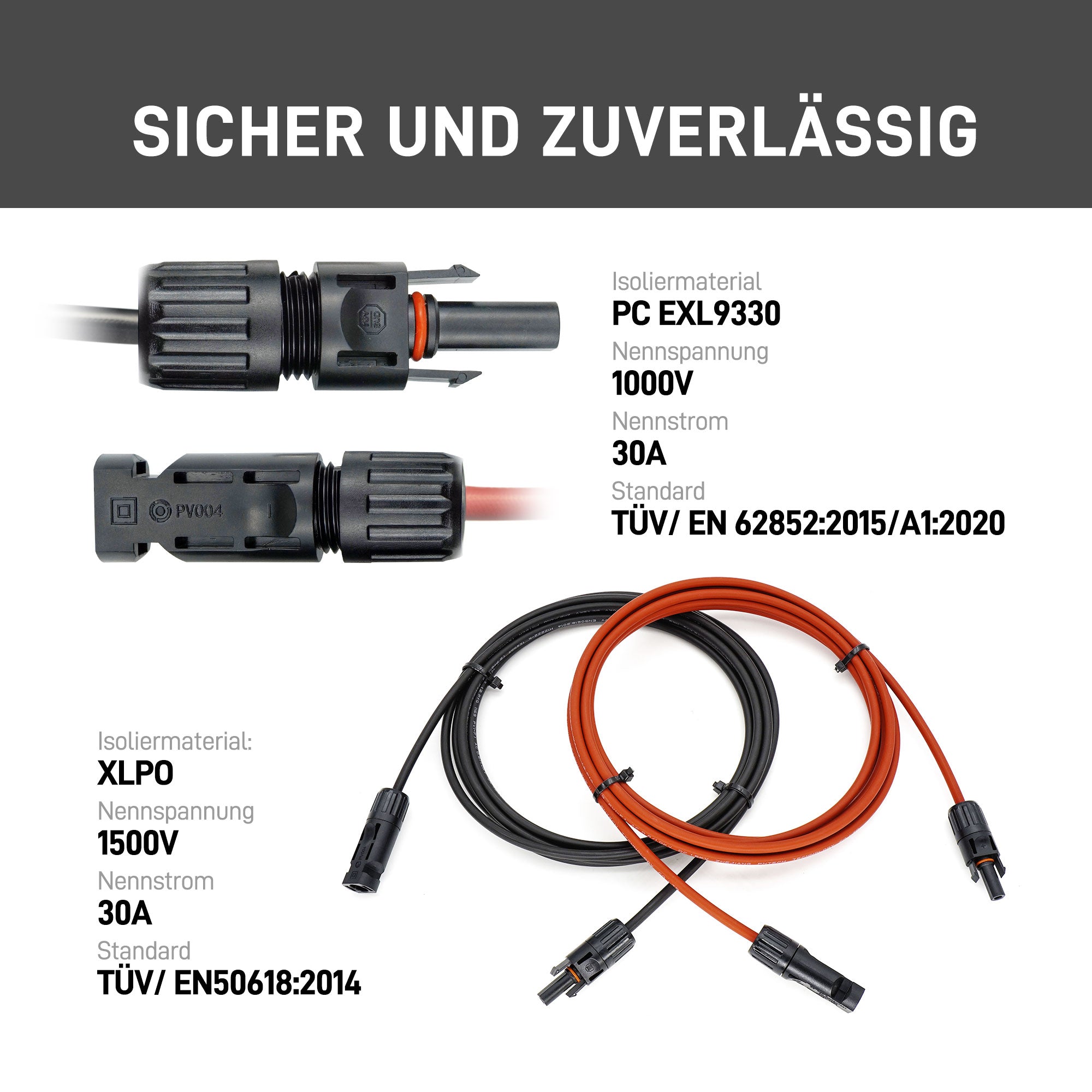 ALLDREI Solarkabel Verlängerung mit MC4 Stecker