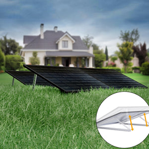 ALLDREI Solarpanel Halterung 120cm für 2 Module, Geeignet für Flachdach/Garten/Fassade mit Solarpanelen
