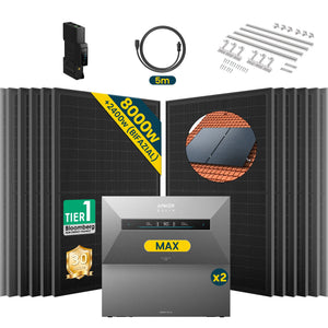 Anker SOLIX Solarbank Max Balkonkraftwerk mit Speicher 500W Set mit Gratis Wieland Stecker