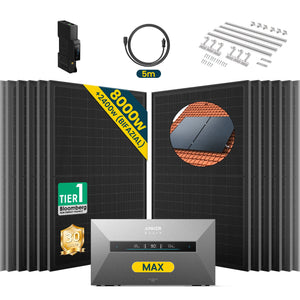 Anker SOLIX Solarbank Max Balkonkraftwerk mit Speicher 500W Set mit Gratis Wieland Stecker