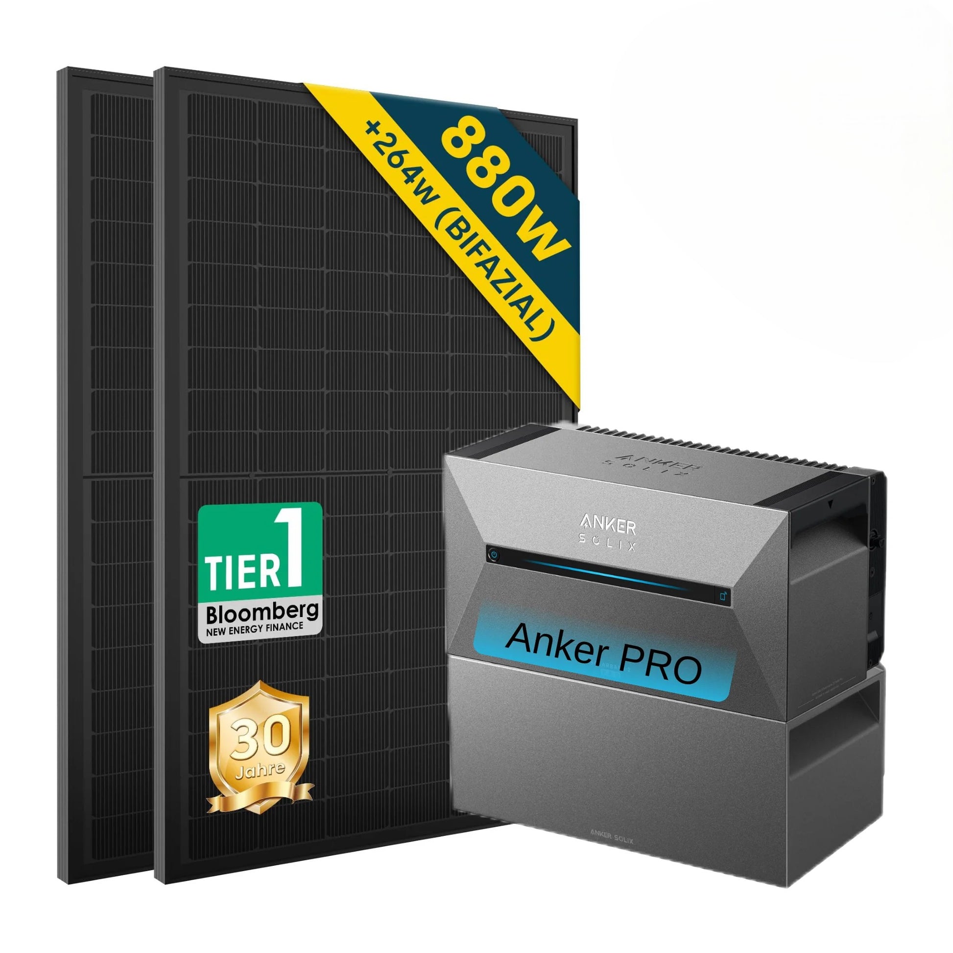 ALLDREI All-in-One-Balkonkraftwerk mit Anker Solarbank 2 E1600 PRO System