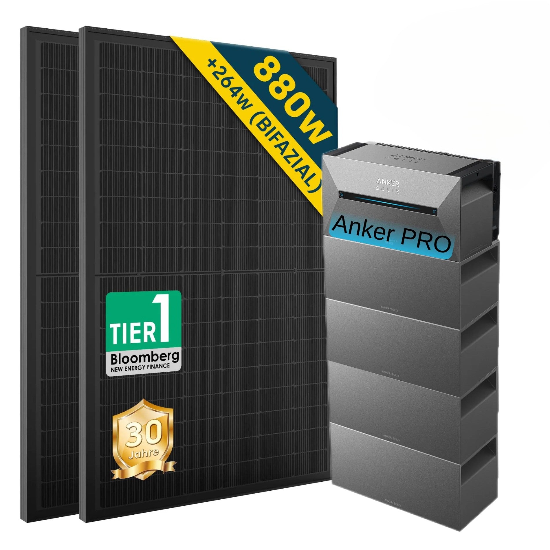 ALLDREI All-in-One-Balkonkraftwerk mit Anker Solarbank 2 E1600 PRO System