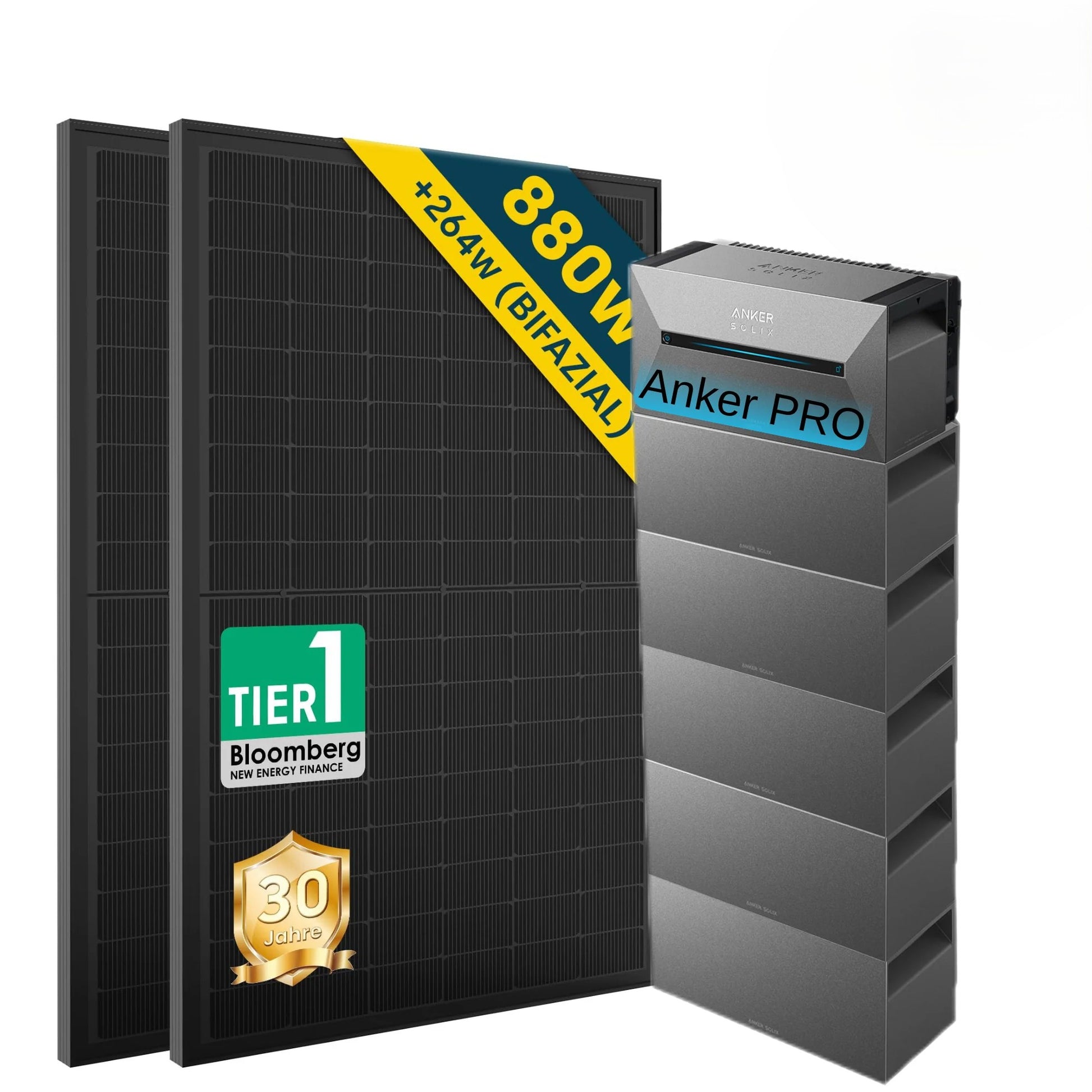 ALLDREI All-in-One-Balkonkraftwerk mit Anker Solarbank 2 E1600 PRO System