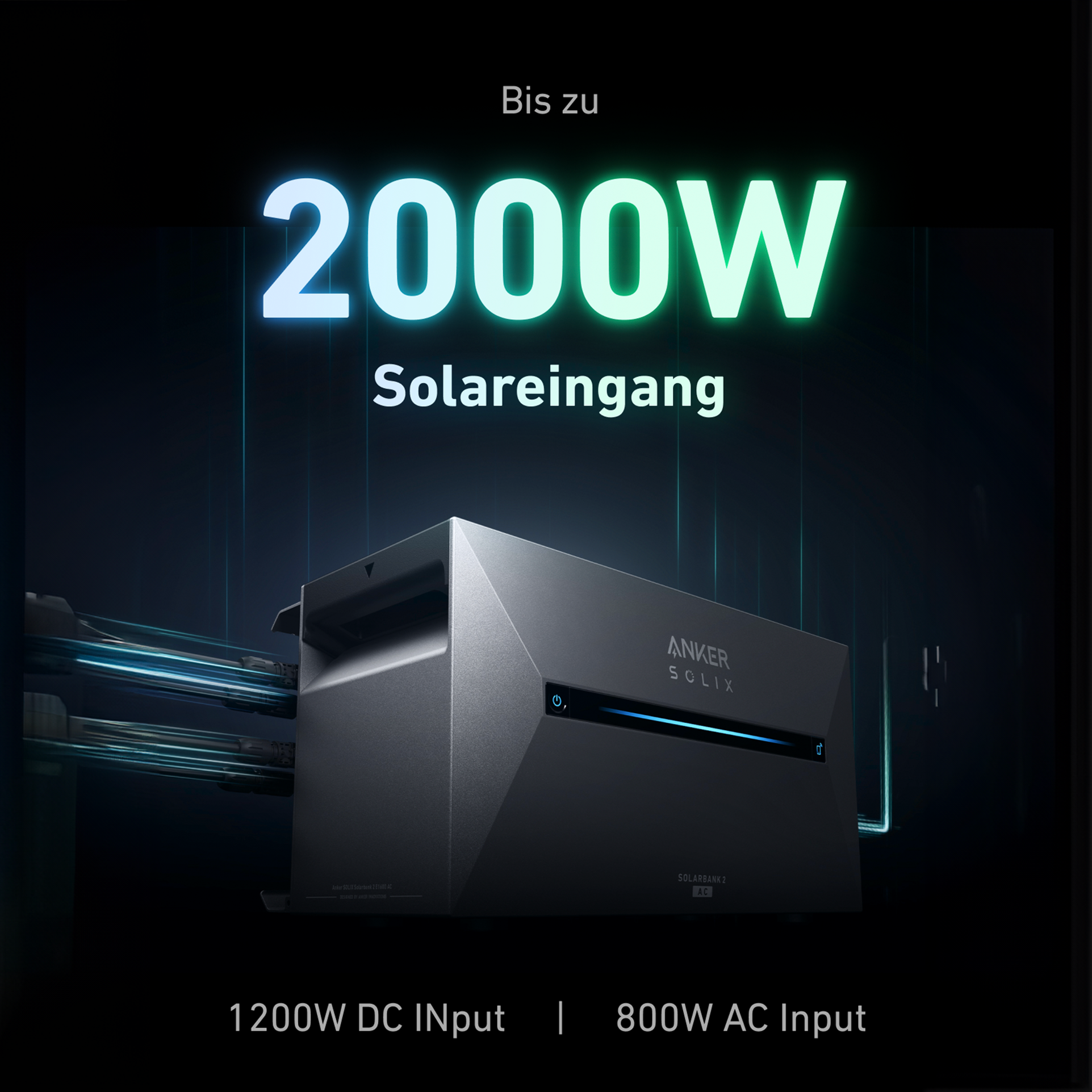 ALLDREI Speicher Anker Solix Solarbank 2 E1600 AC, kostenloser smarter Zähler inklusive