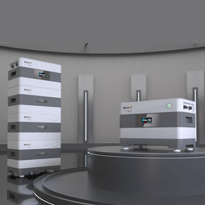 ALLDREI Balkonkraftwerkspeicher SunLit BK215 displayed in a modern setting, showcasing its modular design and storage capacity.