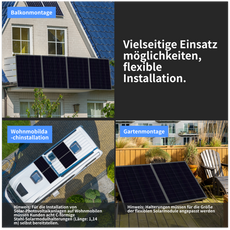 ALLDREI 800W Balkonkraftwerk Set - 4 x 200 W Flexible Module - WLAN-Wechselrichter Installation auf Balkon und Wohnmobil.