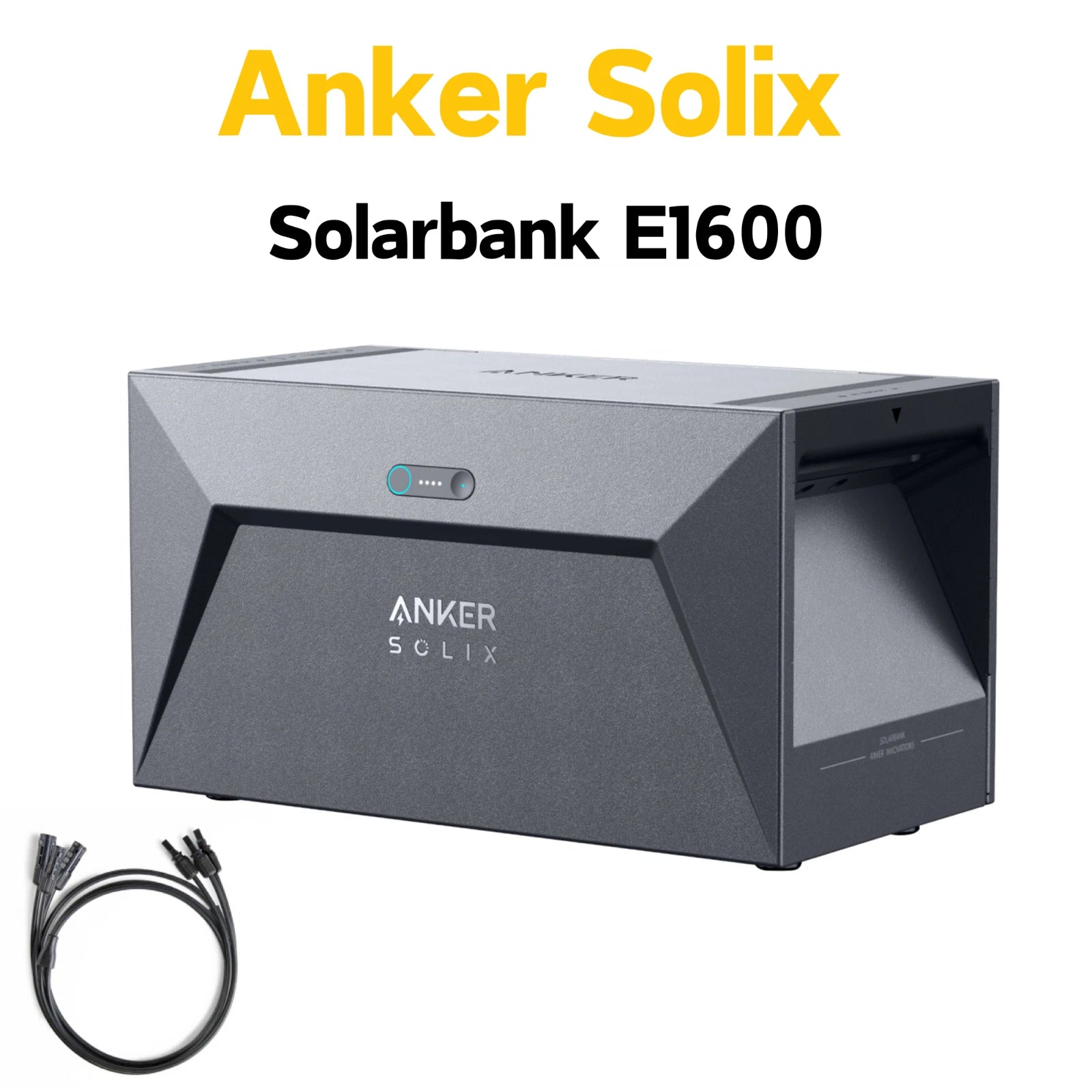 Anker SOLIX Solarbank E1600 1600Wh Gen2 mit integr. 0W Schalter, LiFePO4 Akku und Anschlusskabel.