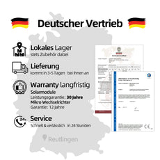 ALLDREI 880W Balkonkraftwerk mit Schrägdach Halterung: Informationen zu deutschem Vertrieb, Lieferung und Garantie.