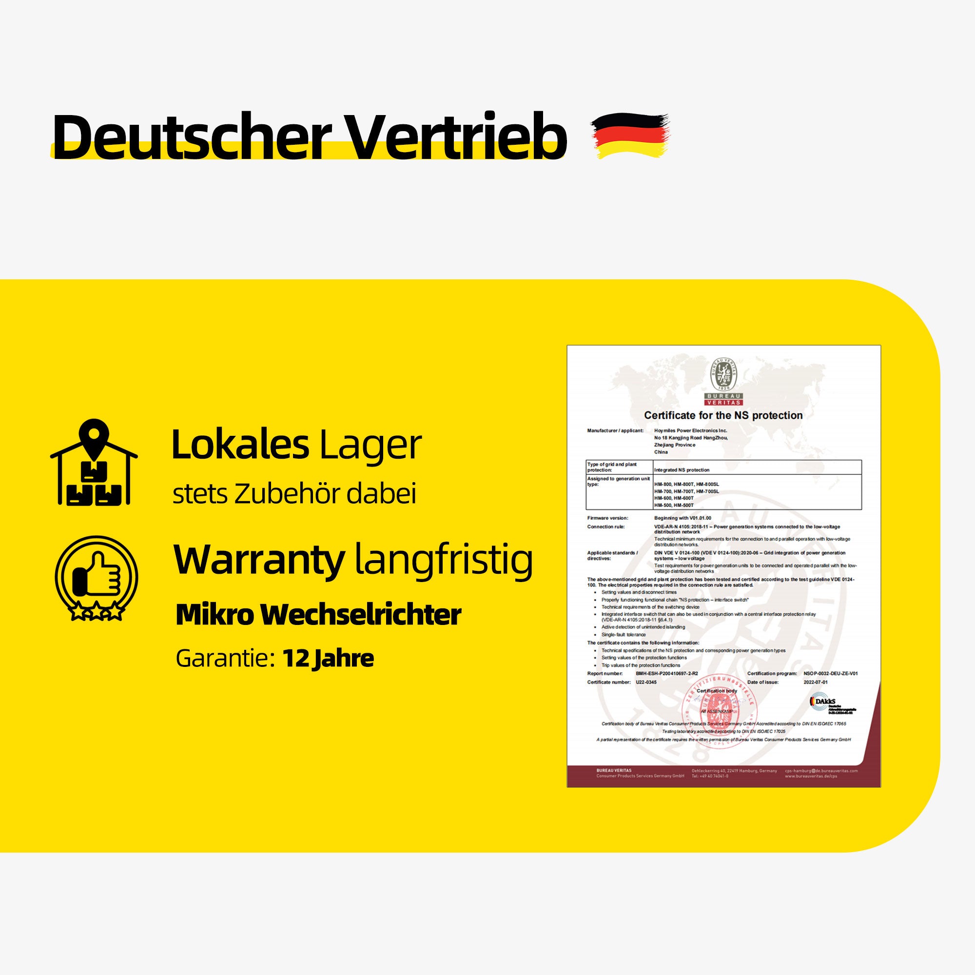 ALLDREI Wechselrichter Hoymiles 800W HM-800, 600W/800W einstellbar, inkl. DTU-Wlite, Mikro Wechselrichter mit WLAN für Balkonkraftwerk