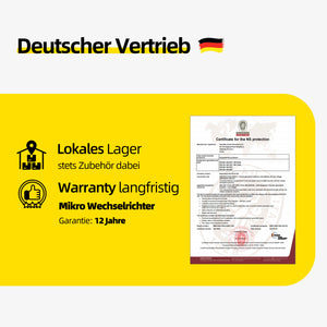 ALLDREI Wechselrichter Hoymiles 800W HM-800, 600W/800W einstellbar, inkl. DTU-Wlite, Mikro Wechselrichter mit WLAN für Balkonkraftwerk