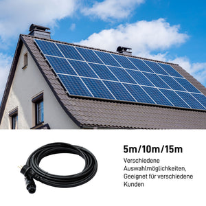 ALLDREI AC Kabel mit Betteri BC01 Buchse, 5m/10m/15m Optionen, geeignet für Balkon-Solaranlagen.