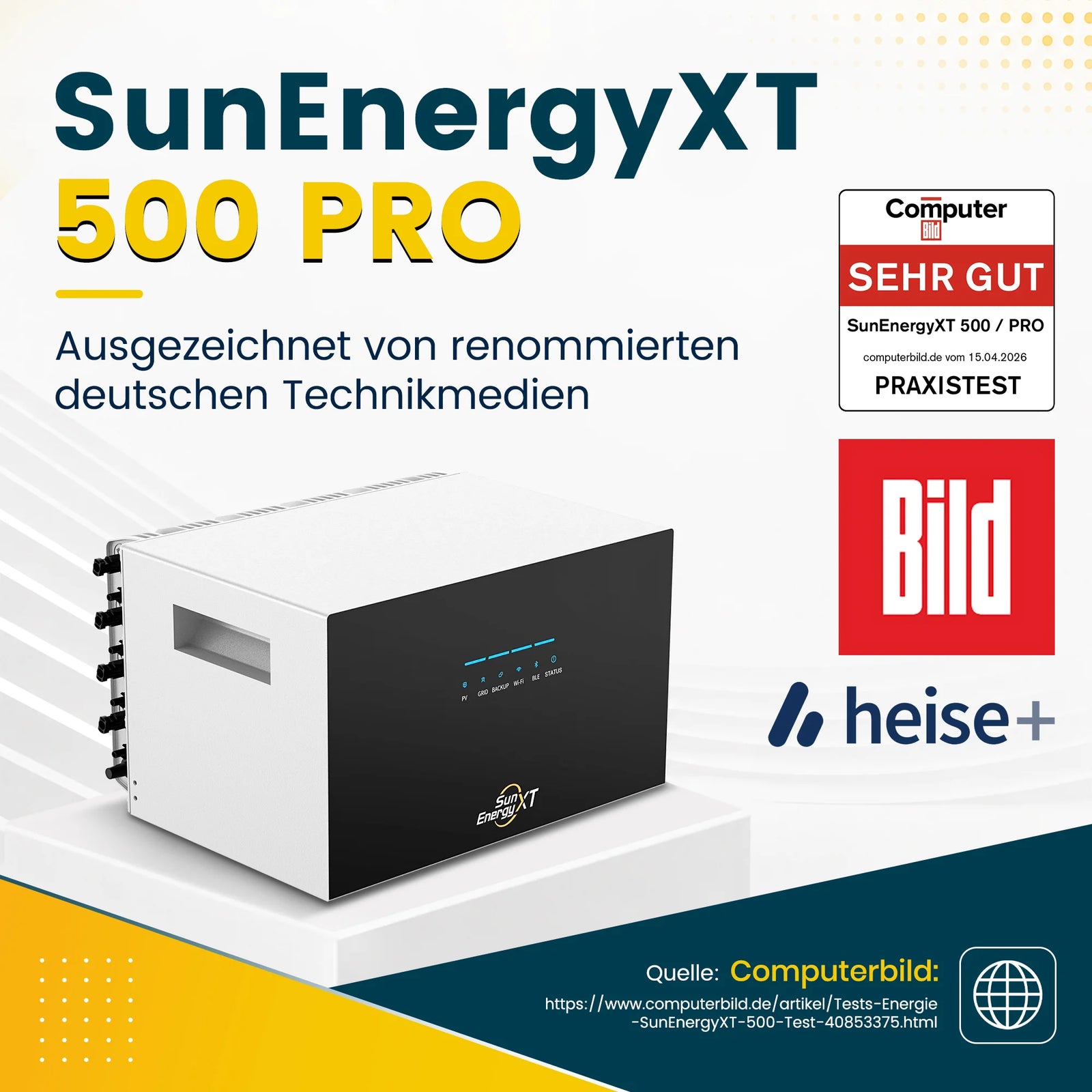 SunEnergyXT 500 PRO All In One Balkonkraftwerk speicher 5kWh