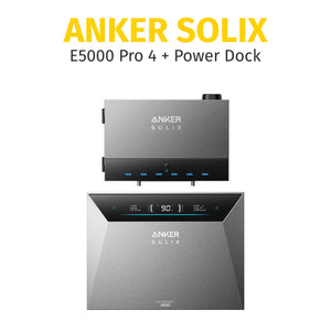 Anker SOLIX Power Dock Multisystem mit Solarbank E5000 Pro, innovative Energiesteuerung und Echtzeitüberwachung.