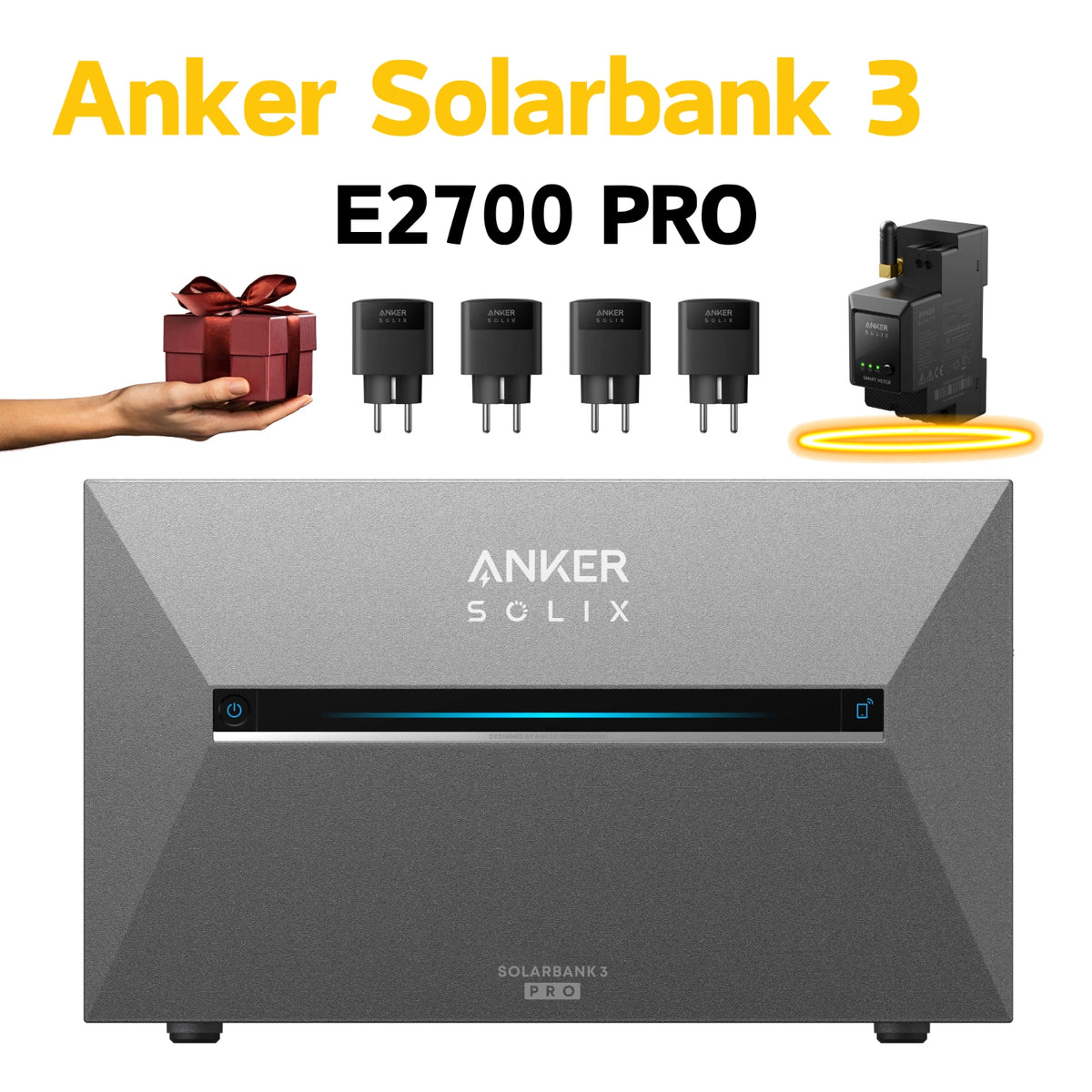 Solarbank Anker SOLIX Solarbank 3 E2700 PRO Solarspeicher Balkonkraftwerk Stroms ...