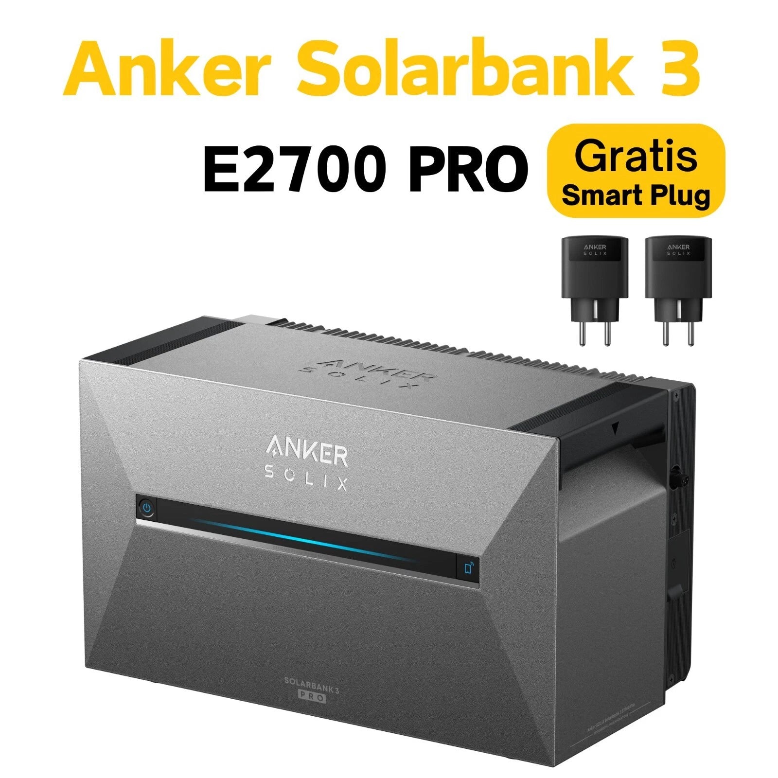 Anker SOLIX Solarbank 3 E2700 PRO Solarspeicher Balkonkraftwerk Stromspeicher
