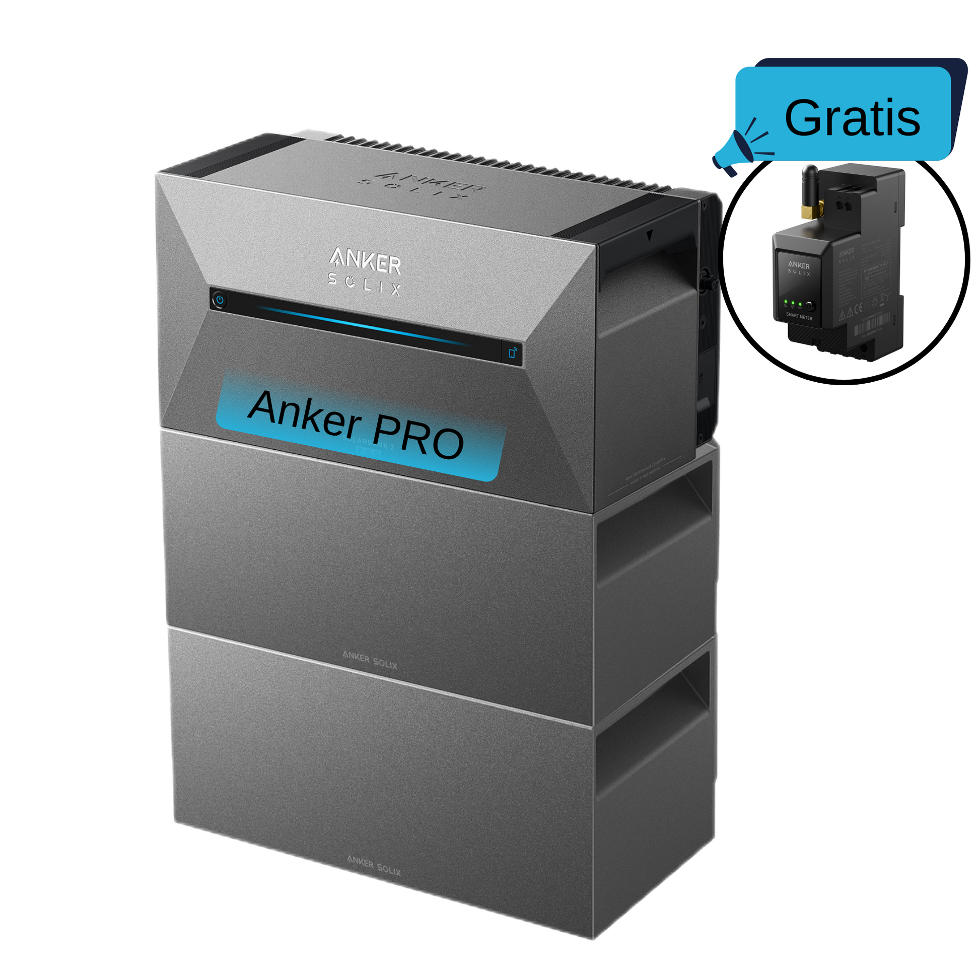 Anker SOLIX Solarbank 2 E1600 PRO, kostenloser smarter Zähler inklusive