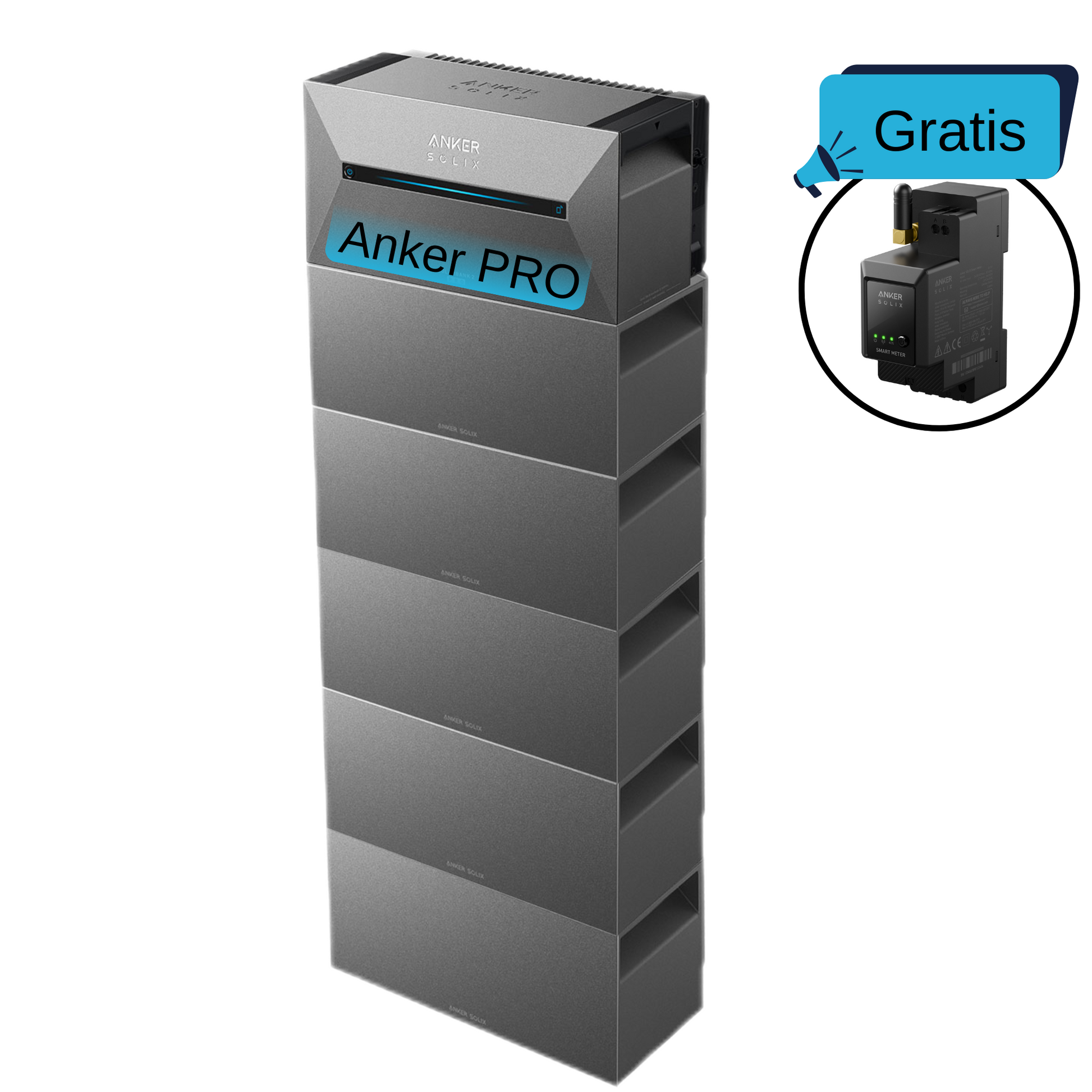 Anker SOLIX Solarbank 2 E1600 PRO, kostenloser smarter Zähler inklusive