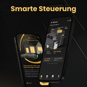 Smartphone-App zur Steuerung des SunenergyXT 500 mit Smarter Steuerung und Datenanzeige