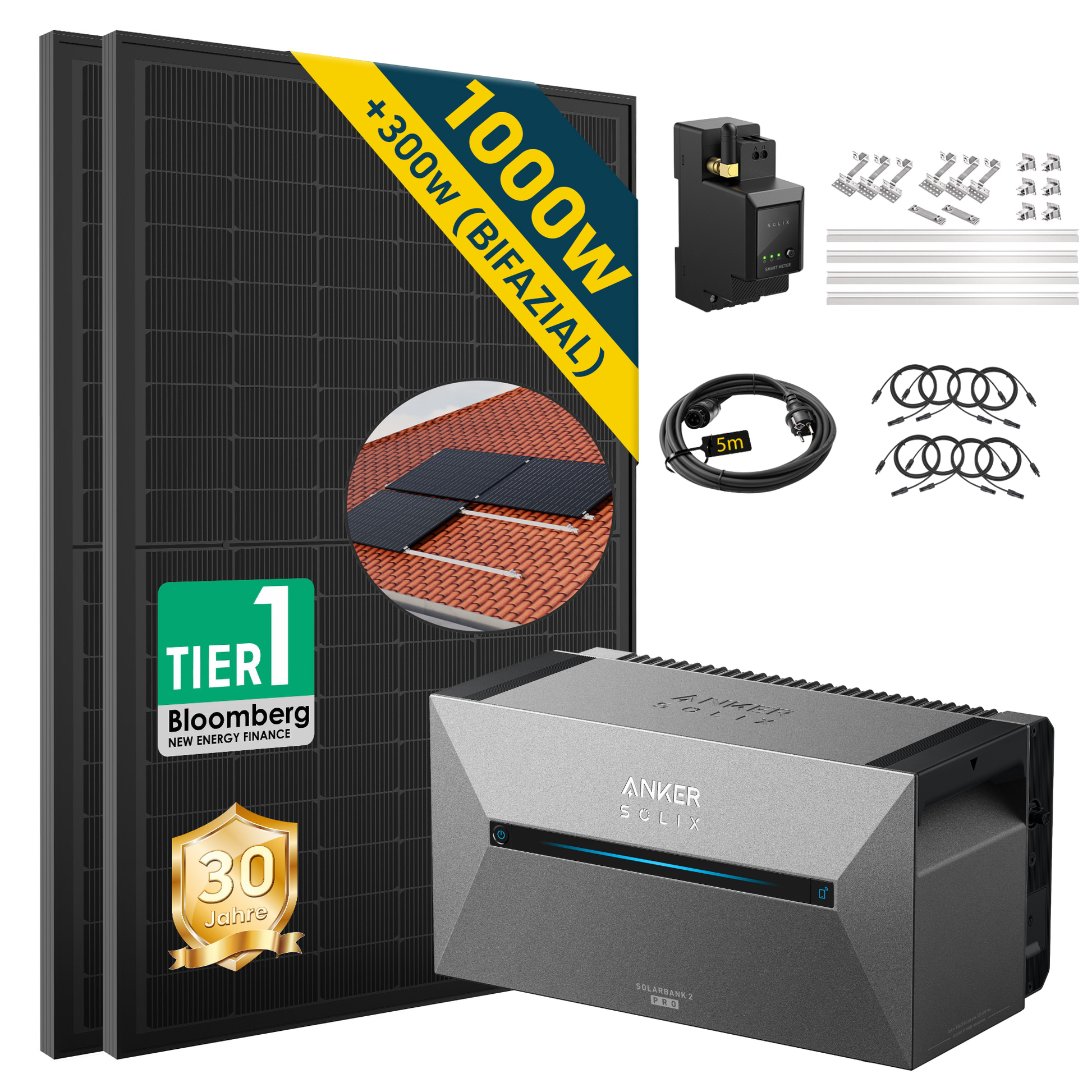 ALLDREI All-in-One-Balkonkraftwerk mit Anker Solarbank 2 E1600 PRO System