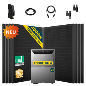 Komplettset Balkonkraftwerk mit Speicher Anker SOLIX Solarbank 4 E5000 Pro 5 kWh