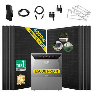 Komplettset Balkonkraftwerk mit Speicher Anker SOLIX Solarbank 4 E5000 Pro 5 kWh