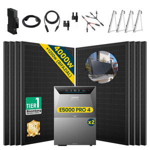 Komplettset Balkonkraftwerk mit Speicher Anker SOLIX Solarbank 4 E5000 Pro 5 kWh