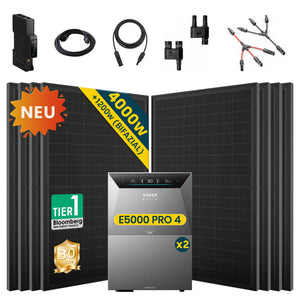 Komplettset Balkonkraftwerk mit Speicher Anker SOLIX Solarbank 4 E5000 Pro 5 kWh