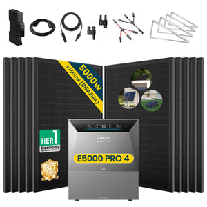 Komplettset Balkonkraftwerk mit Speicher Anker SOLIX Solarbank 4 E5000 Pro 5 kWh