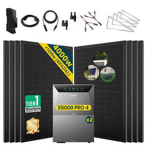 Komplettset Balkonkraftwerk mit Speicher Anker SOLIX Solarbank 4 E5000 Pro 5 kWh