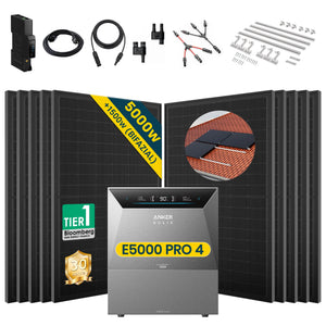 Komplettset Balkonkraftwerk mit Speicher Anker SOLIX Solarbank 4 E5000 Pro 5 kWh