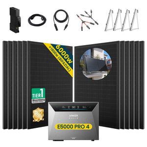 Komplettset Balkonkraftwerk mit Speicher Anker SOLIX Solarbank 4 E5000 Pro 5 kWh