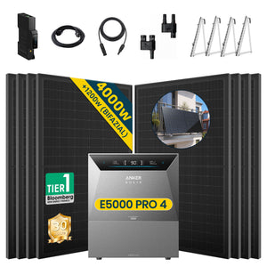 ALLDREI Balkonkraftwerk mit Speicher Anker Solix Solarbank 4 E5000 Pro 5kWh