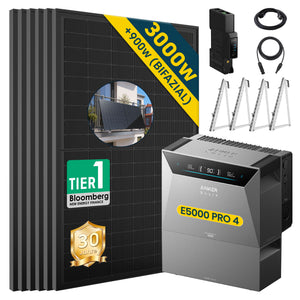 ALLDREI Balkonkraftwerk mit Speicher Anker Solix Solarbank 4 E5000 Pro 5kWh