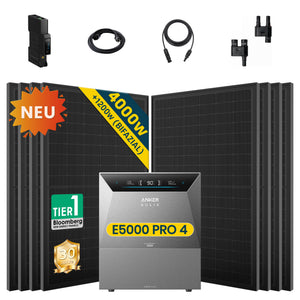 ALLDREI Balkonkraftwerk mit Speicher Anker Solix Solarbank 4 E5000 Pro 5kWh
