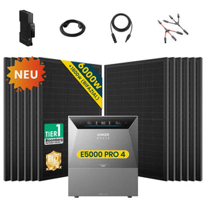 Komplettset Balkonkraftwerk mit Speicher Anker SOLIX Solarbank 4 E5000 Pro 5 kWh