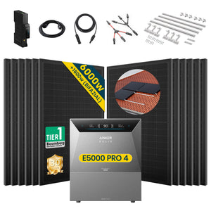 Komplettset Balkonkraftwerk mit Speicher Anker SOLIX Solarbank 4 E5000 Pro 5 kWh