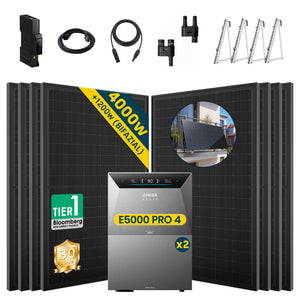 ALLDREI Balkonkraftwerk mit Speicher Anker Solix Solarbank 4 E5000 Pro 5kWh