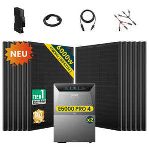 Komplettset Balkonkraftwerk mit Speicher Anker SOLIX Solarbank 4 E5000 Pro 5 kWh